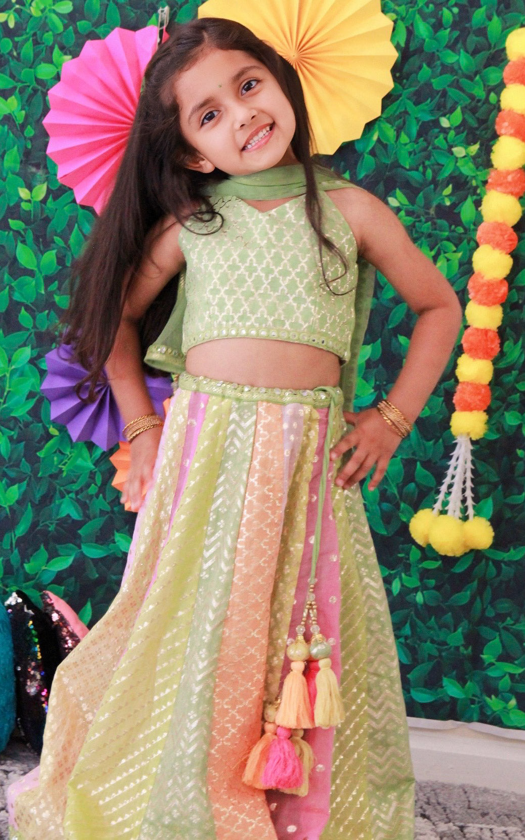 Kids Designer Georgette Readymade Lehenga Choli - sethnik.com