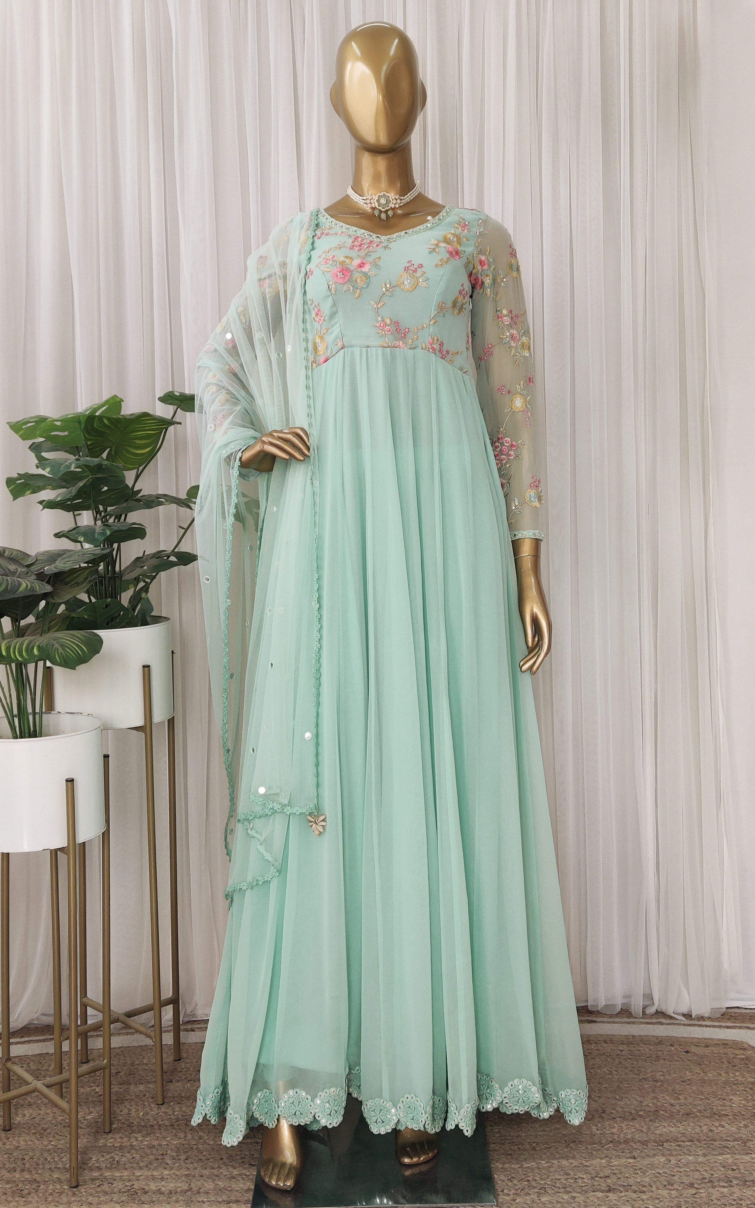 Taffy jacquard Anarkali Dress