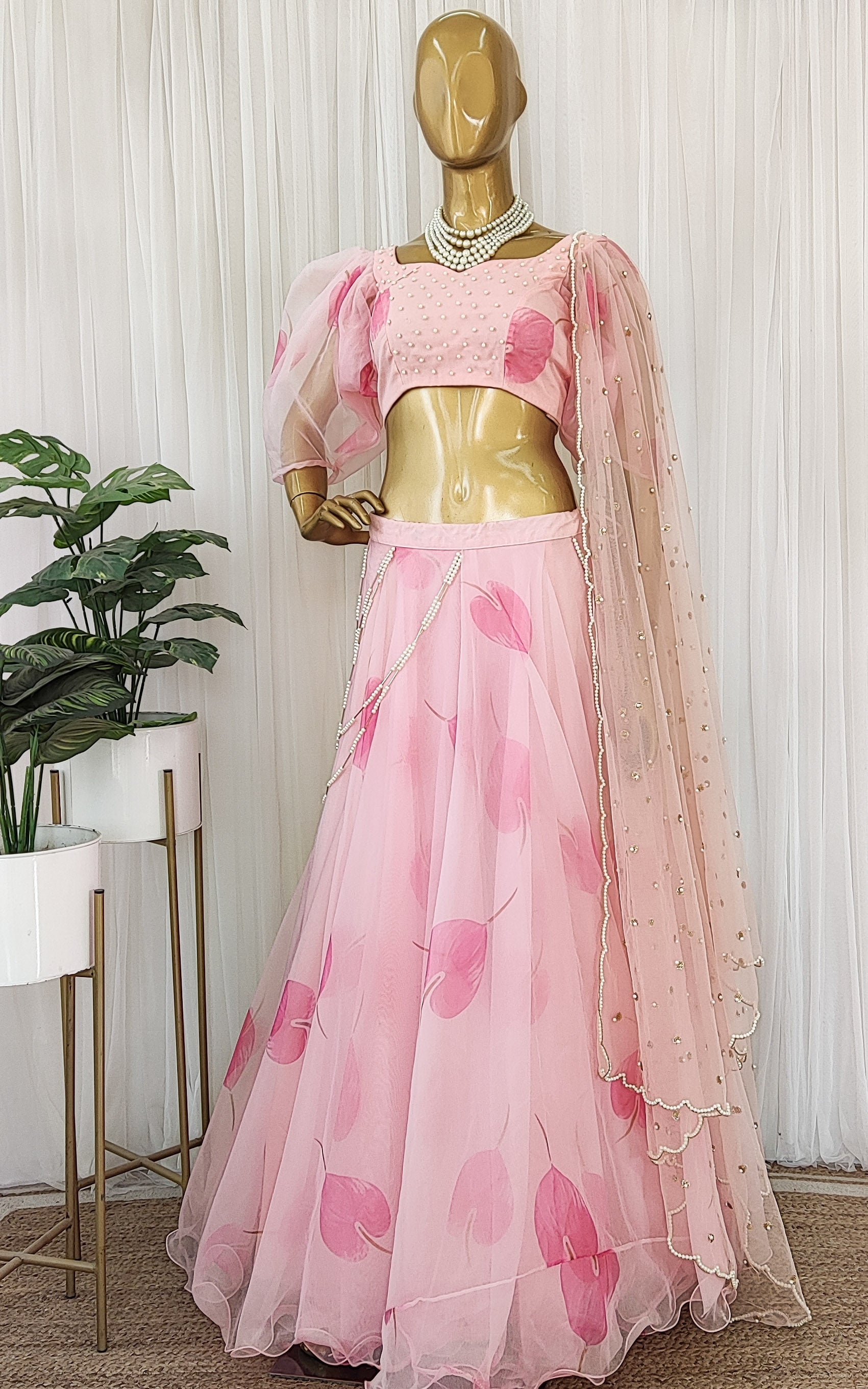 Navratri Special Blue & Pink Printed Lehenga Choli with Dupatta Set –  Sulbha Fashions