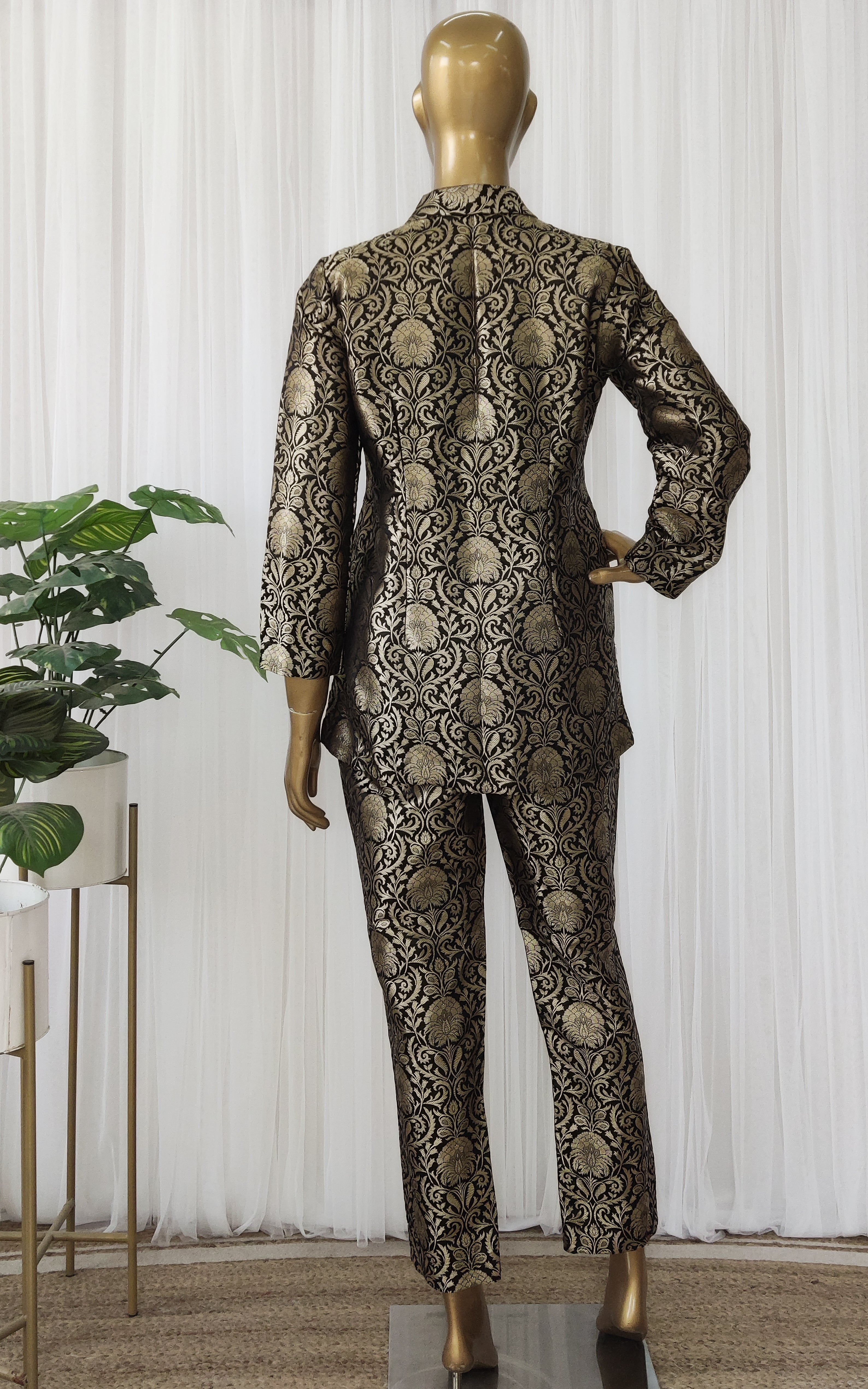 Set of Full Anarkali Silk Kurta with Brocade Pant. - KAANCHIE NANGGIA -  3288578
