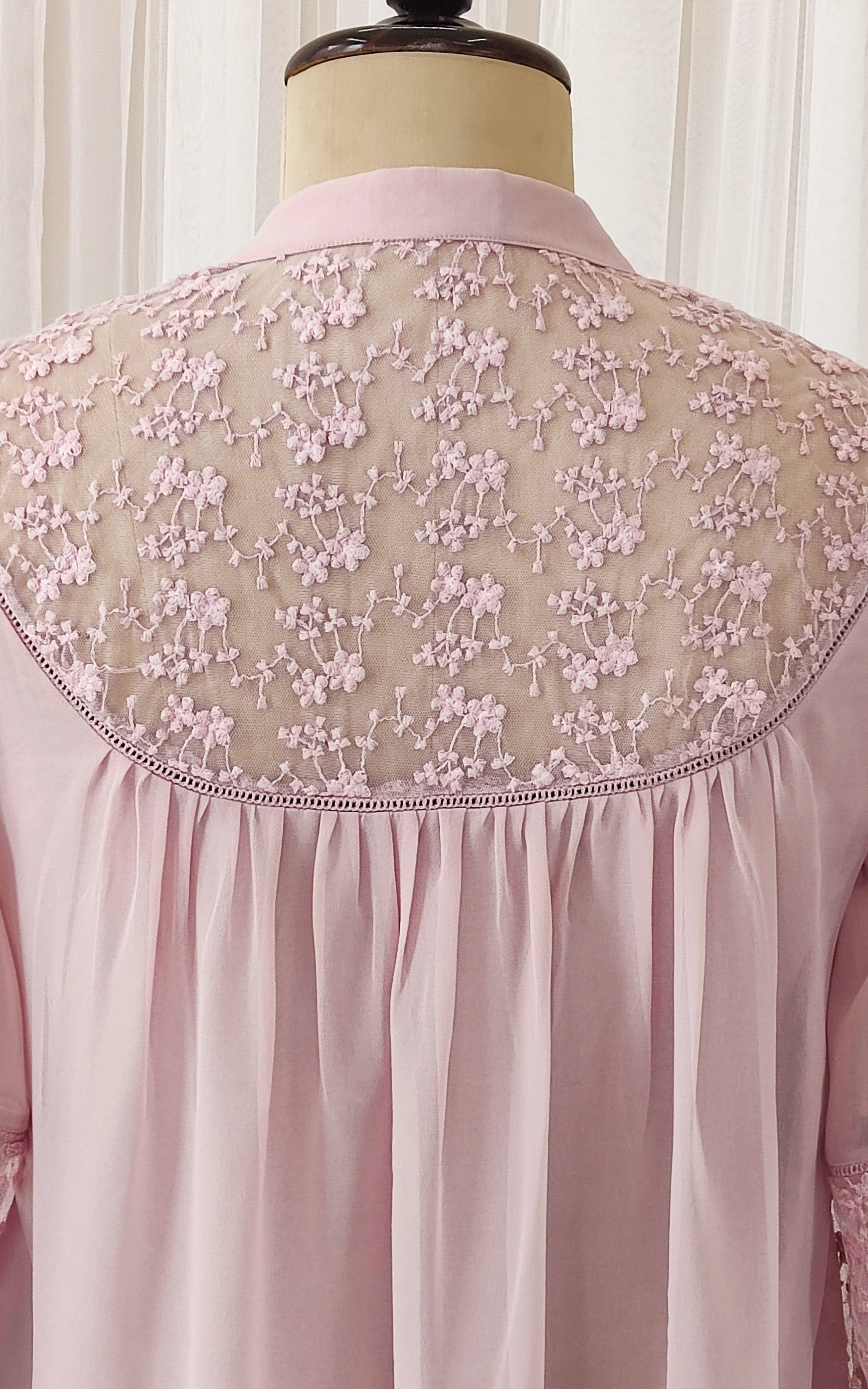 Mauve Lace Detail Georgette Top