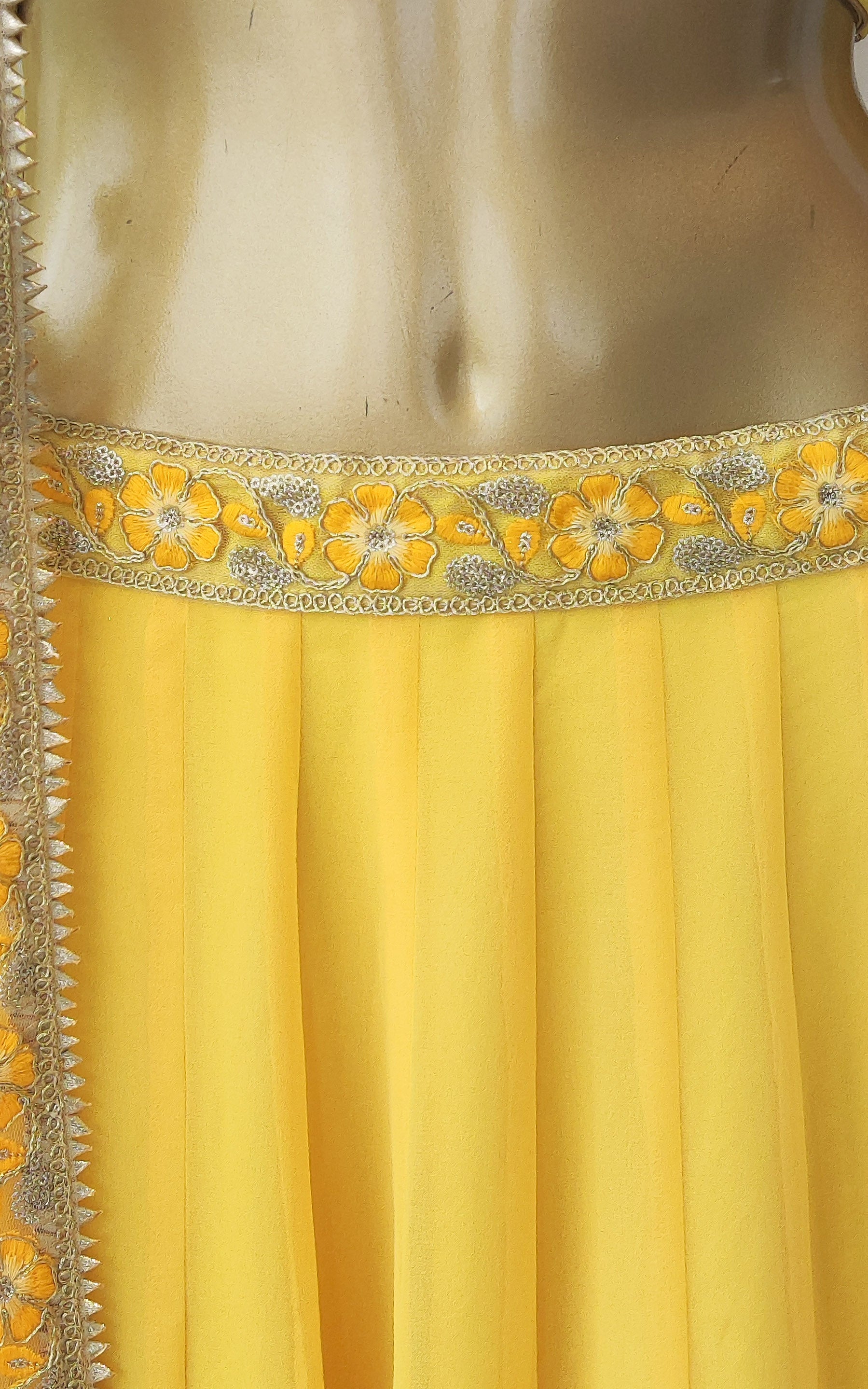 Yellow Sequinwork Lehenga