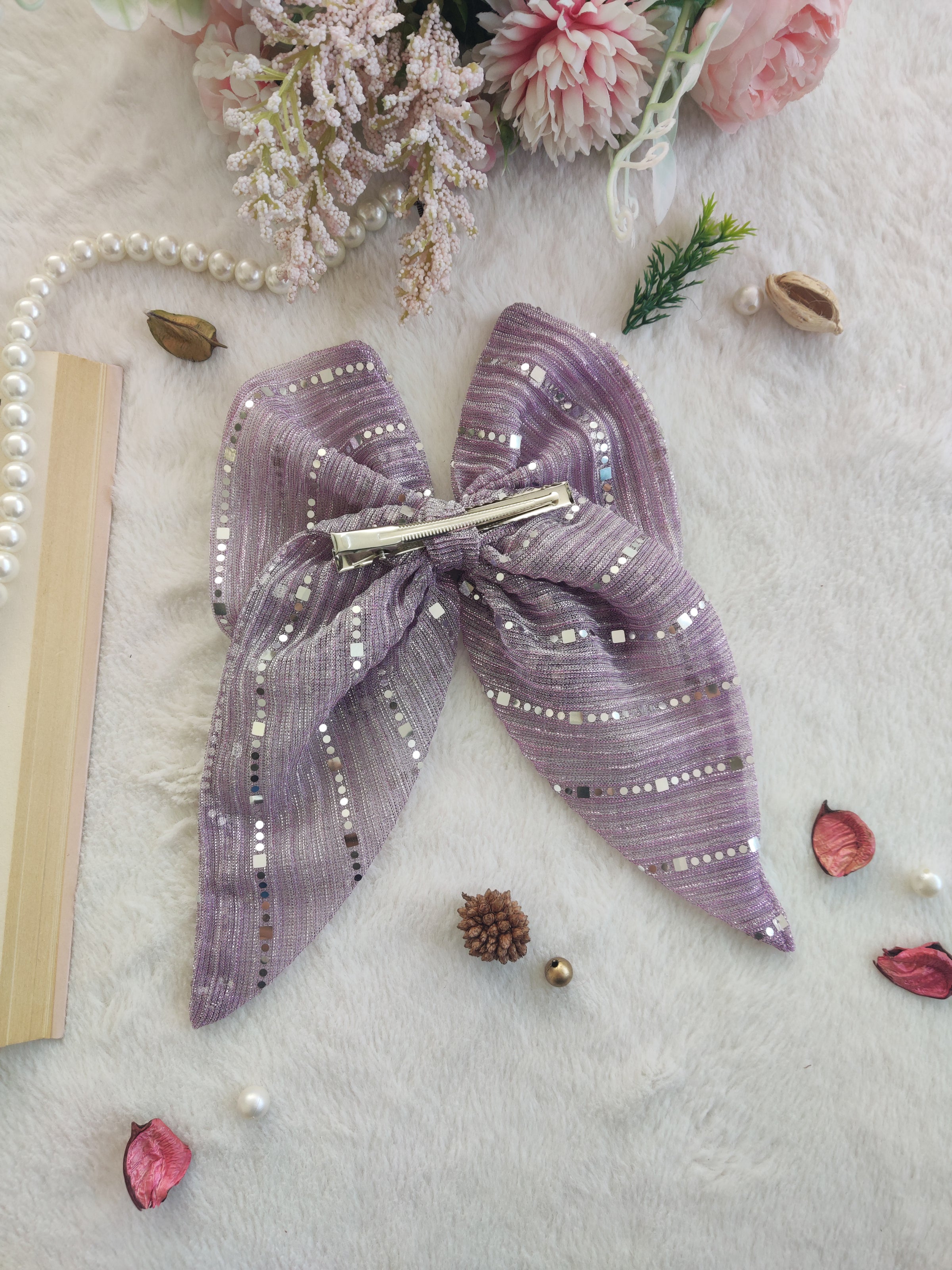 Lilac Shimmer Short Bow