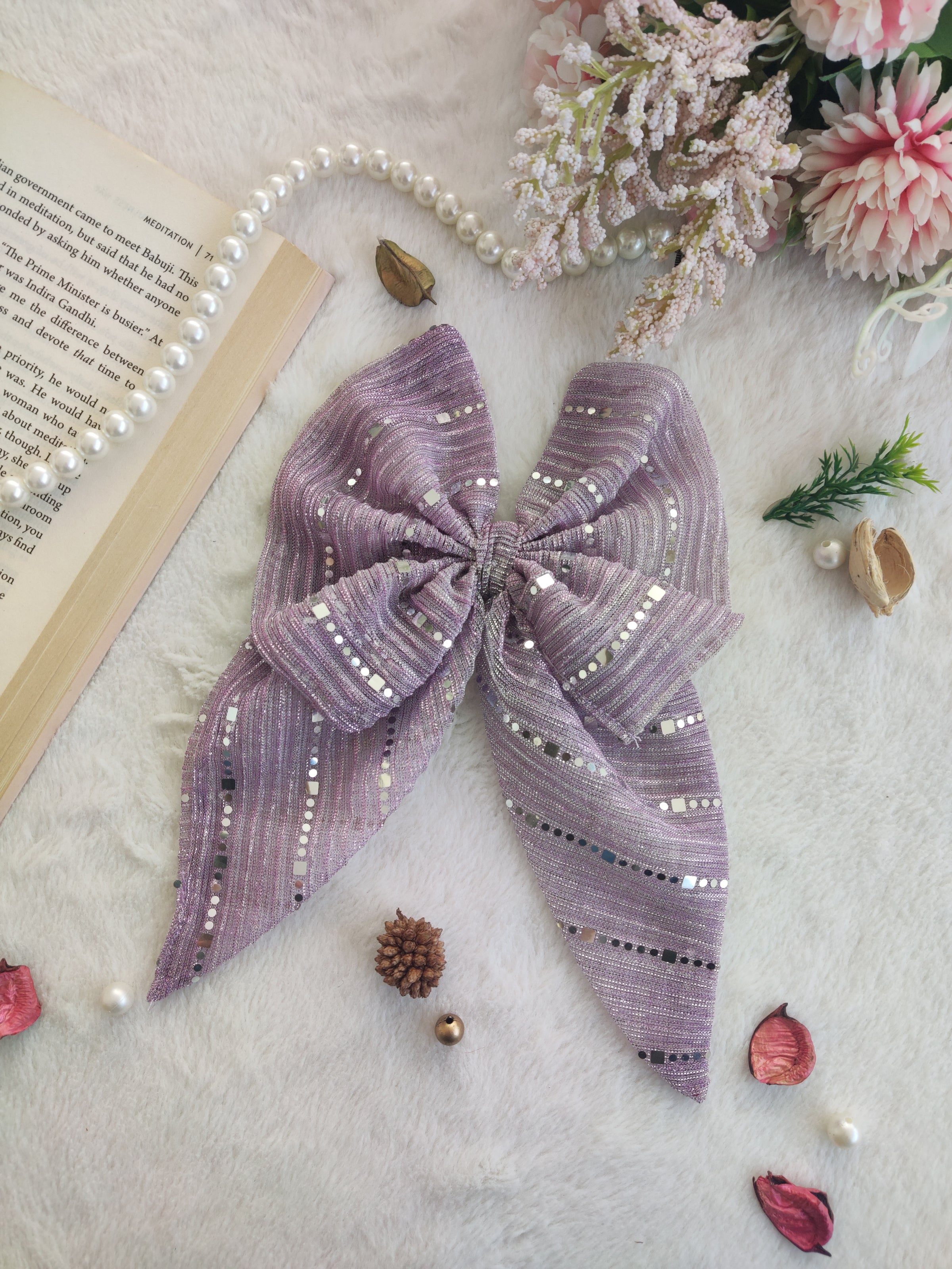 Lilac Shimmer Short Bow