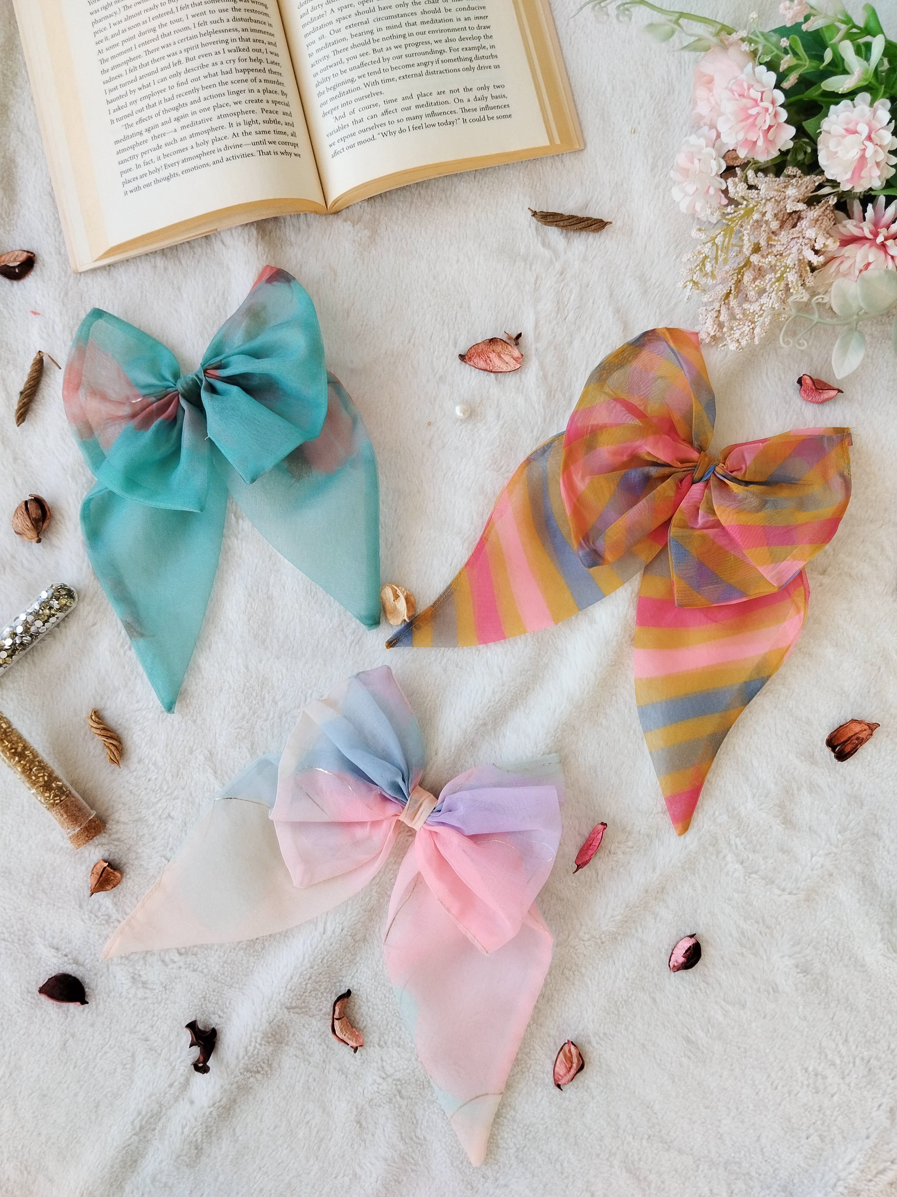 Dreamy Bows Combo - Mustard, Blue, Pastel