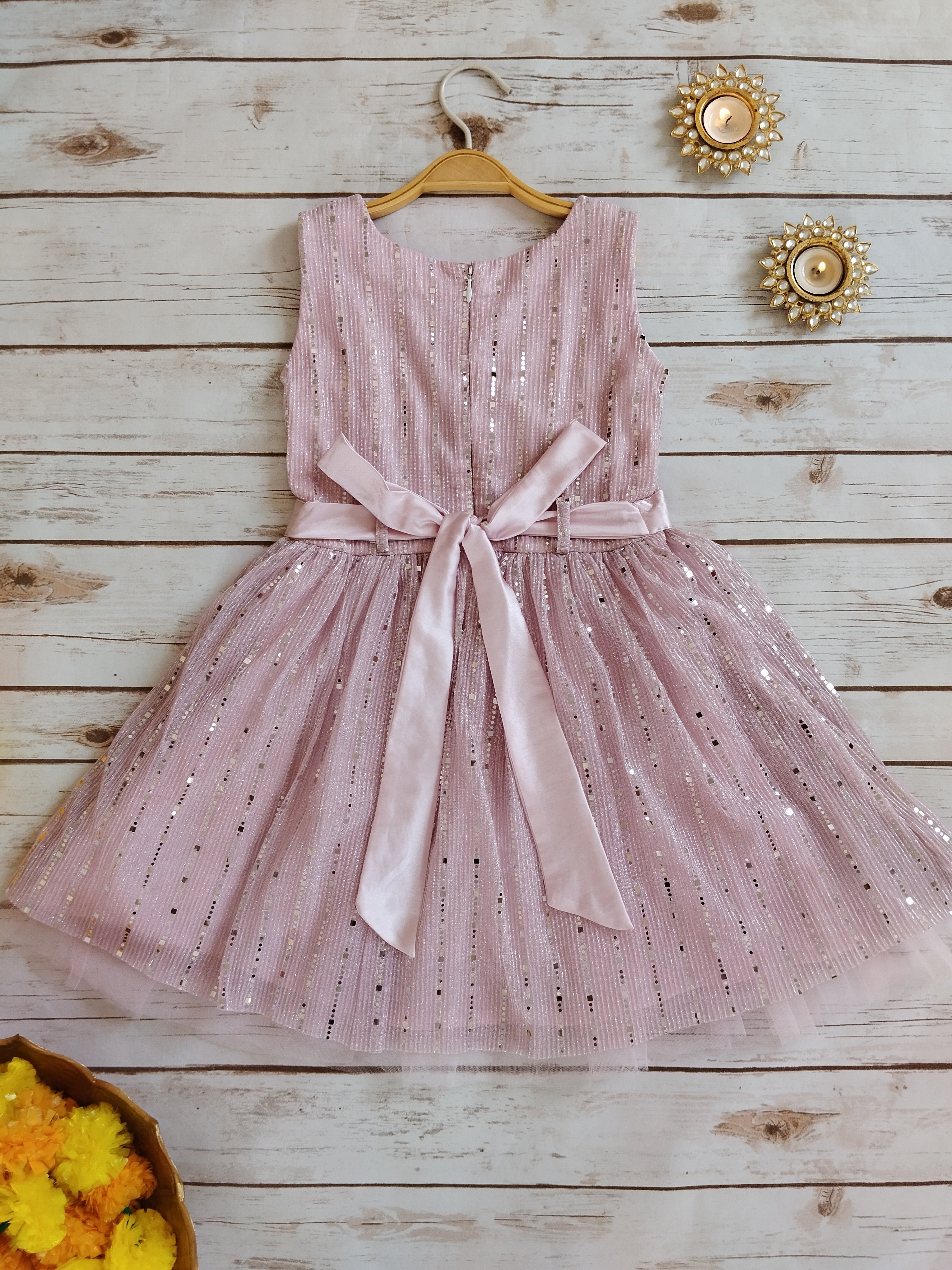 Champagne Pink Shimmer Kids Dress