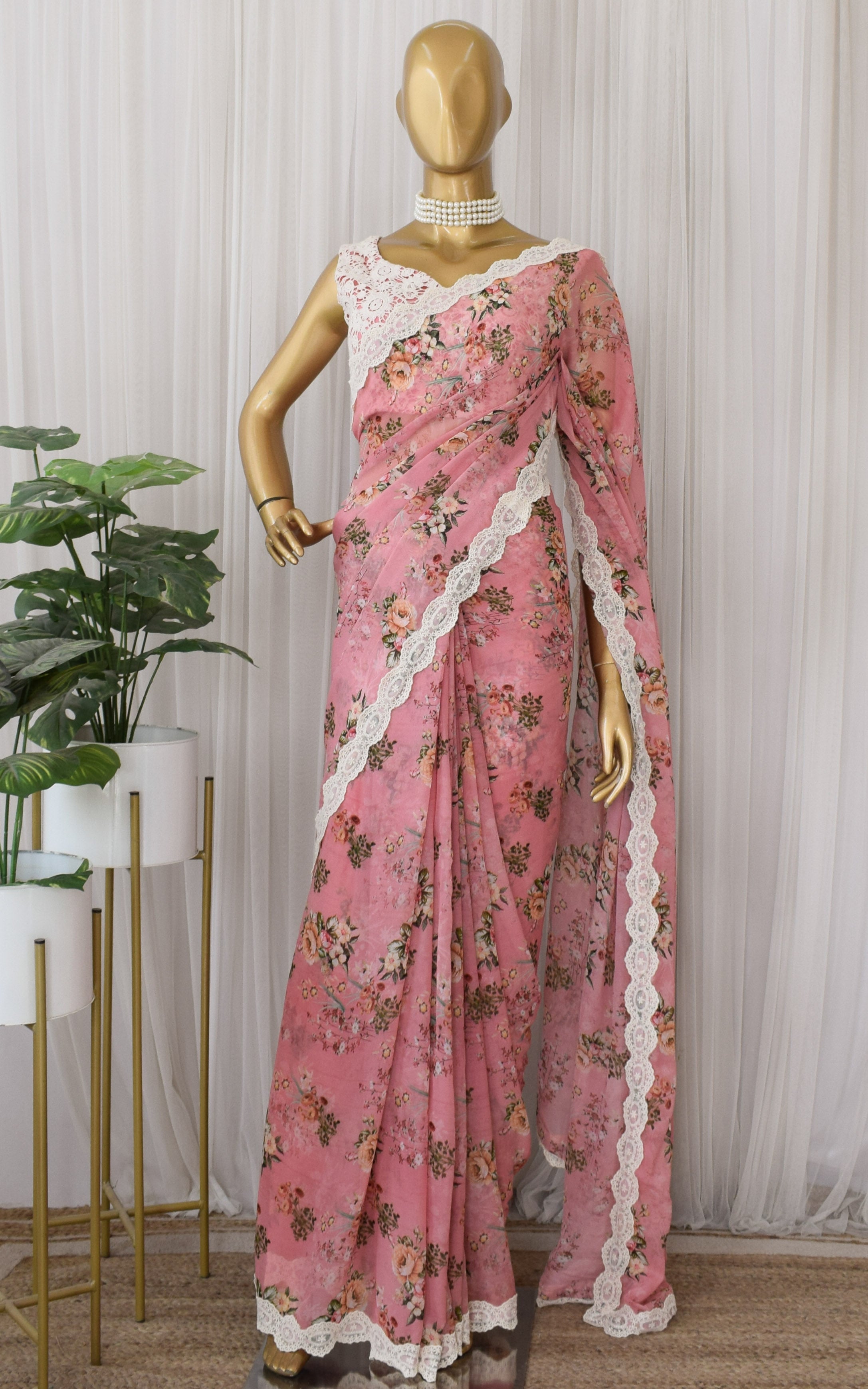 Buy Pure Georgette Fabric Saree Online For Girls With Price