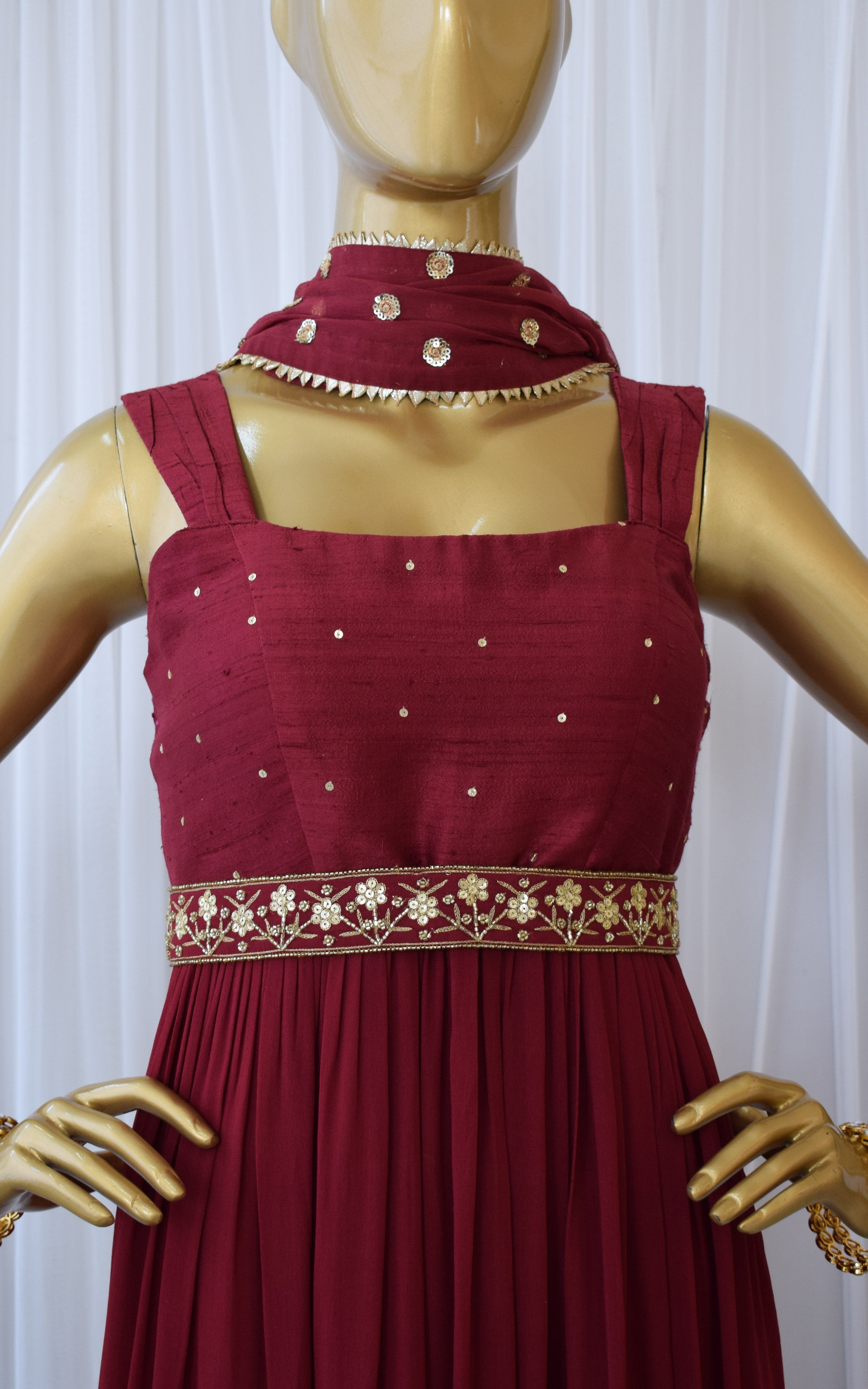 Anarkali dress hot sale with belt