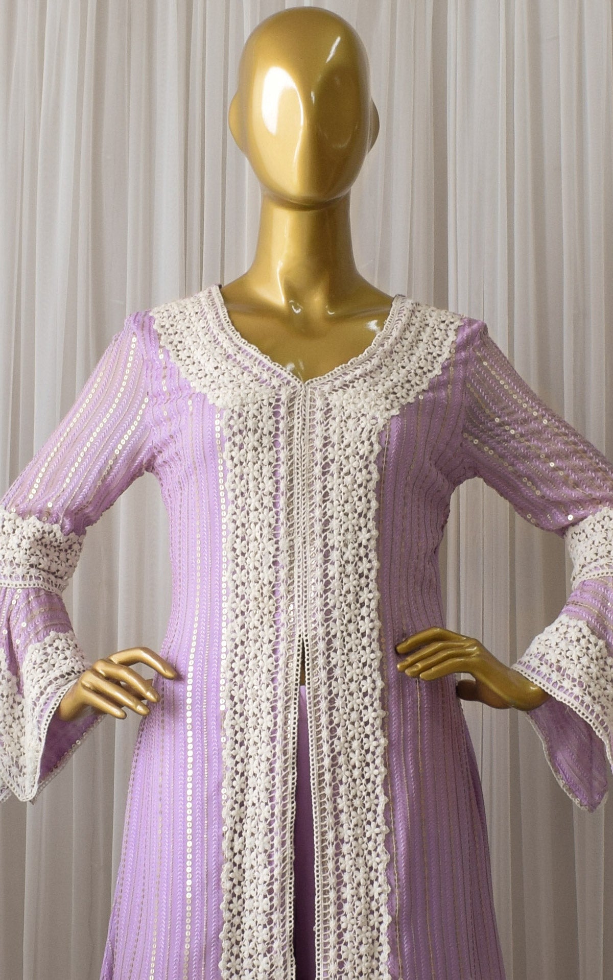 Lilac Sequin Tunic & Sharara Set