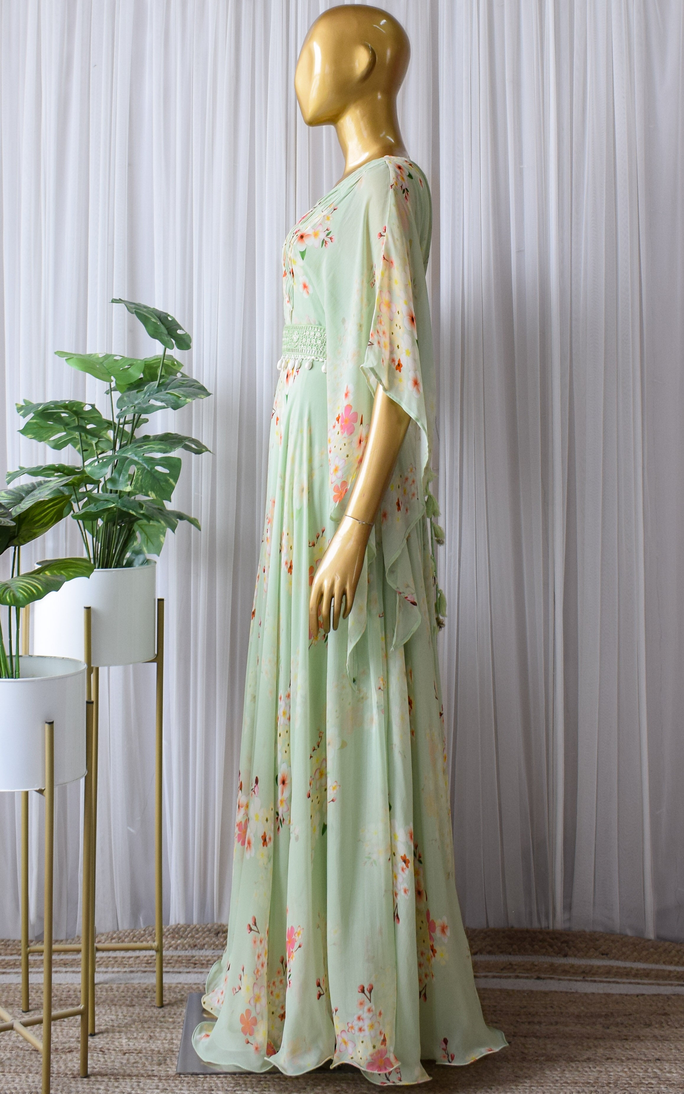 Sage green best sale floral dress