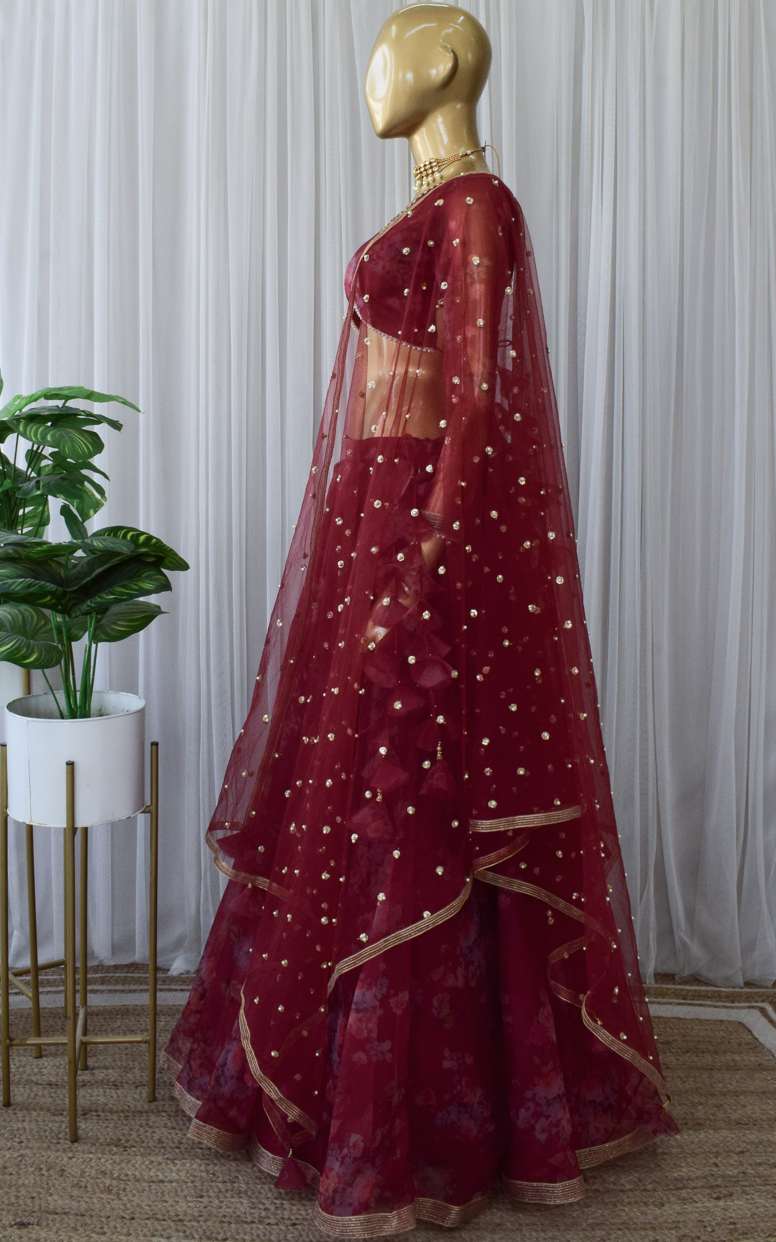 Buy Wine Colour Lehenga Online At Best Prices – Koskii